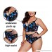 Womens High Waisted Bikini Halter Swimsuit Plus Size Swimwear Ruffles Bathing Suit Nebula Fish B07CSK476H